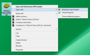 Open Clash of Clans APK with BlueStacks
